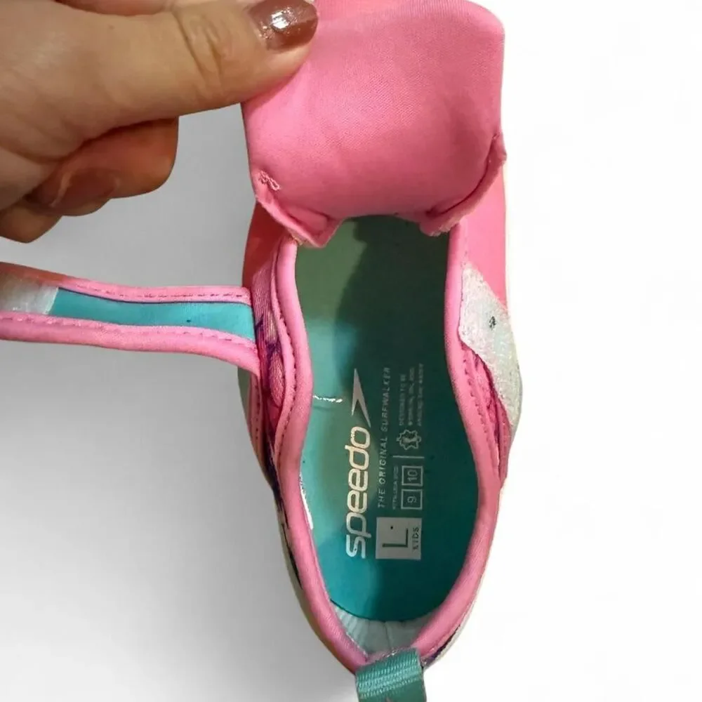 Speedo Kids Water Shoes Pink & Teal Size L – Fits US 9/10